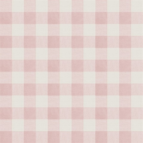 Claire Pink Gingham Wallpaper