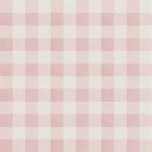 Claire Pink Gingham Wallpaper