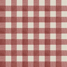 Claire Red Gingham Wallpaper