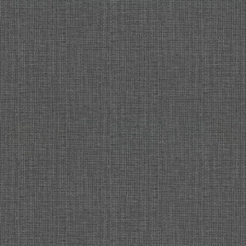 Claremont Black Faux Grasscloth Wallpaper