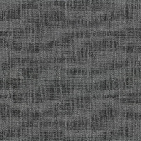 Claremont Charcoal Faux Grasscloth Vinyl Wallpaper