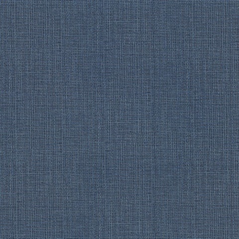 Claremont Indigo Faux Grasscloth Vinyl Wallpaper