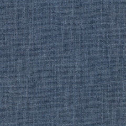 Claremont Indigo Faux Grasscloth Wallpaper