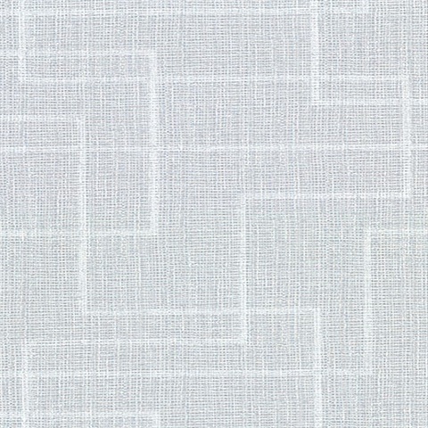 Clarendon Sky Blue Geometric Faux Grasscloth Vinyl Wallpaper