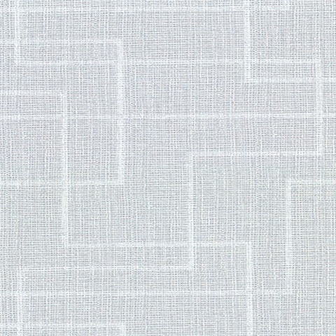 Clarendon Sky Blue Geometric Faux Grasscloth Vinyl Wallpaper