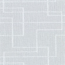 Clarendon Sky Blue Geometric Faux Grasscloth Vinyl Wallpaper