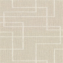 Clarendon Wheat Geometric Faux Grasscloth Vinyl Wallpaper