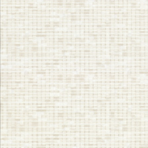 Clarice Cream Distressed Faux Linen Wallpaper