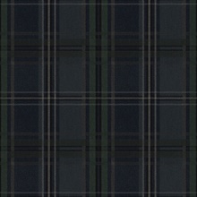 Classic Plaid Deep Blue Peel and Stick Wallpaper