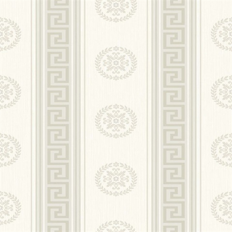 Classico Desert Modern Greek Key Medallion Wallpaper