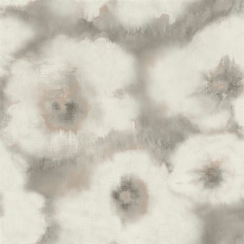 Clay Blended Floral Medium Watercolor Flowers Wallpaper