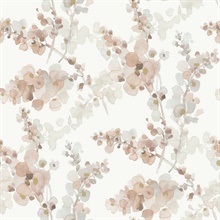 Clay Watercolor Floral Blossom Fling Wallpaper