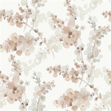 Clay Watercolor Floral Blossom Fling Wallpaper