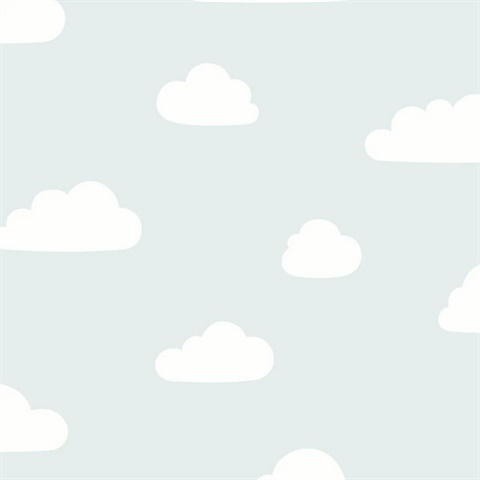 Clouds Aqua Pastel Wallpaper