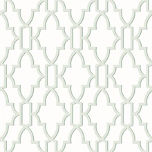 Coastal Lattice Geometric Seaglass Peel and Stick Wallpaper