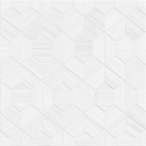 Coconut Hexagon Linen Textured Wallpaper