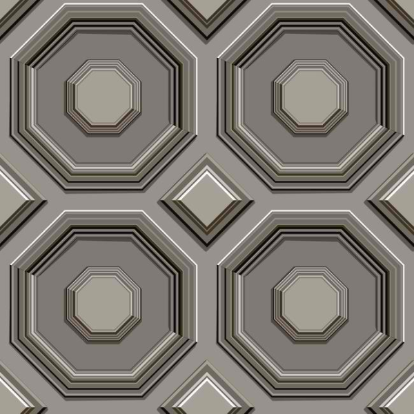 DI4745 | Coffered Octagon | Wallpaper Boulevard