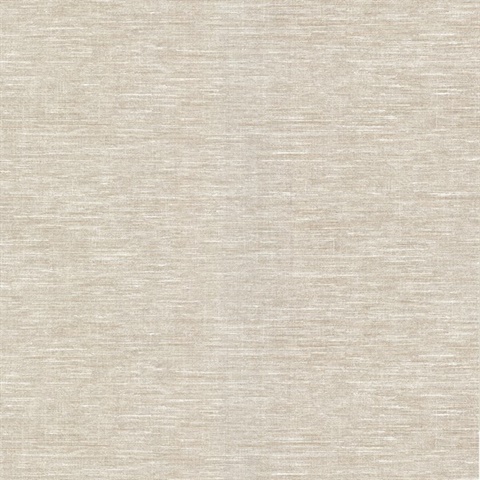 Cogon Beige Faux Linen Textured Wallpaper