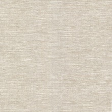 Cogon Beige Faux Linen Textured Wallpaper