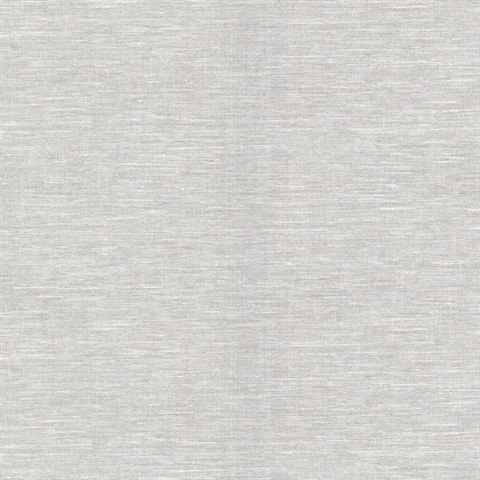 Cogon Grey Faux Linen Textured Wallpaper