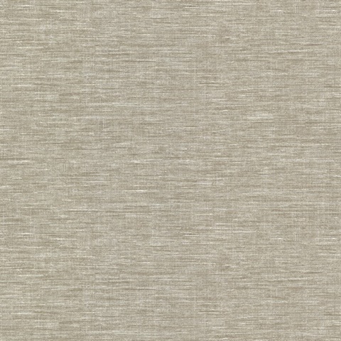Cogon Light Brown Faux Linen Textured Wallpaper