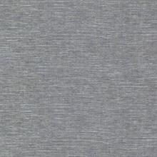 Cogon Slate Faux Linen Textured Wallpaper