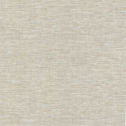 Cogon Taupe Faux Linen Textured Wallpaper