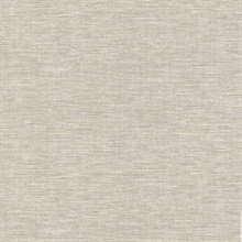 Cogon Taupe Faux Linen Textured Wallpaper