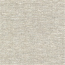 Cogon Taupe Faux Linen Textured Wallpaper