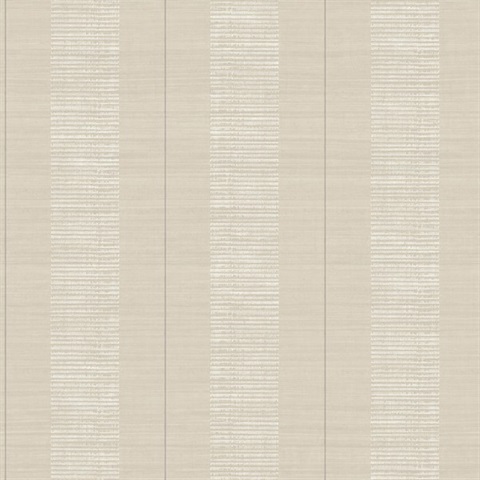 Colbert Stripe Taupe Textured Wallpaper