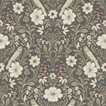 Colette Charcoal Wallpaper