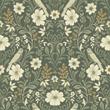 Colette Olive Green Wallpaper