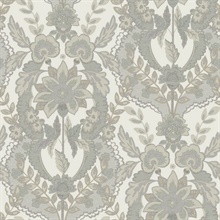 Collins Light Blue Damask Wallpaper