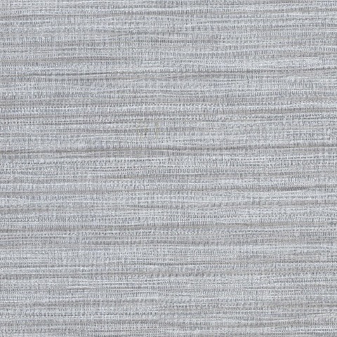 Coltrane Pewter Faux Grasscloth Vinyl Wallpaper