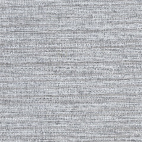 Coltrane Pewter Faux Grasscloth Vinyl Wallpaper