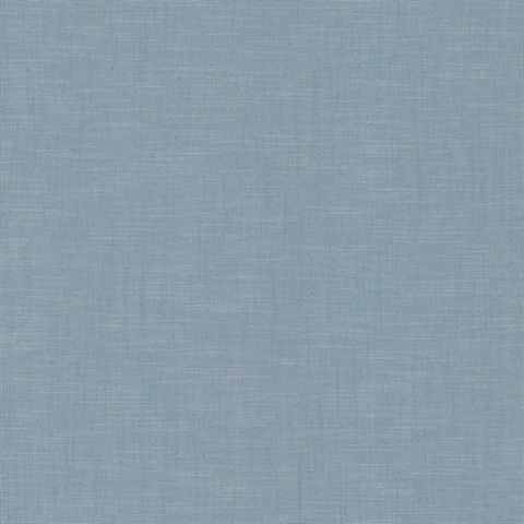 Combed Linen Cornflower Blue Wallpaper
