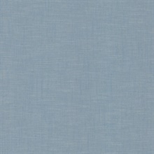 Combed Linen Cornflower Blue Wallpaper