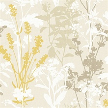 Laura Ashley Wickerwork Pale Ochre Yellow Wallpaper