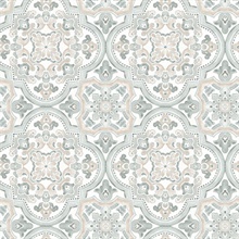 Concord Coral Medallion Mosiac Tile Wallpaper