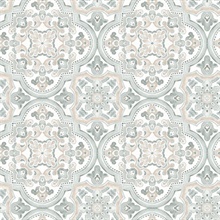 Concord Coral Medallion Mosiac Tile Wallpaper