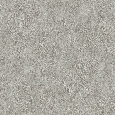 Copiah Silver Faux Leather Wallpaper
