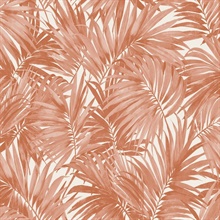 Coral Cordelia Tossed Palms Wallpaper