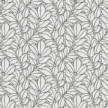 Coraline White Modern Leaf Wallpaper