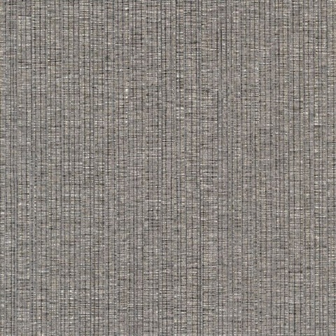 Cord String Brown Vertical Stria Commercial Wallpaper