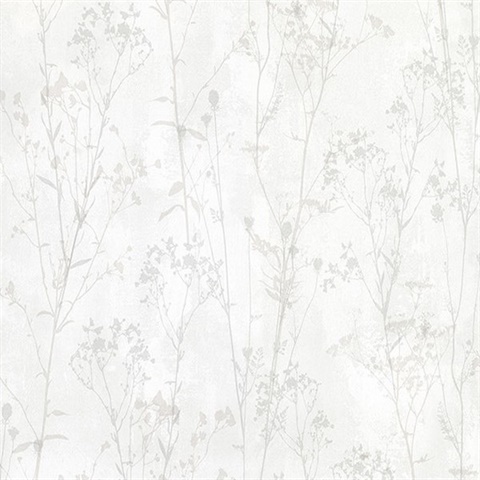 Cordelia Off-White Floral Silhouettes Wallpaper