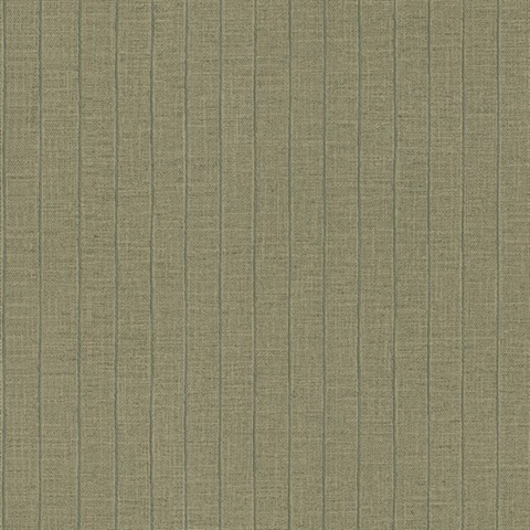 Cording Stripe Moss Wallpaper