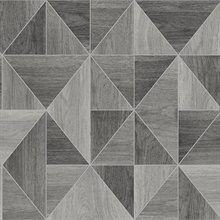 Corin Grey Wood Geometric Wallpaper