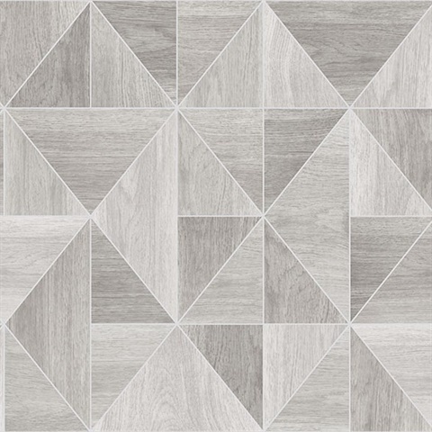 Corin Light Grey Wood Geometric Wallpaper