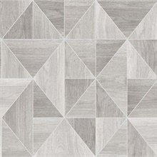 Corin Light Grey Wood Geometric Wallpaper