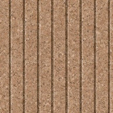 Corkboard Stripe Natural Brown Wallpaper
